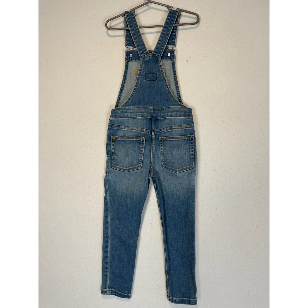 Crewcuts by J. Crew Denim Overalls Skinny Leg Classic Style Girls Size 4 - Picture 2 of 3